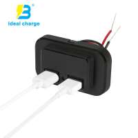 Auto Mount Double USB Socket 12v-24v Car Charge Panel Mount for Backseat Passengers